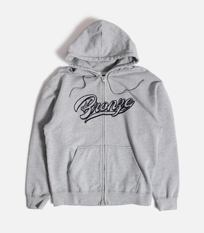 Bronze Sports Zip Up Hooded Sweatshirt