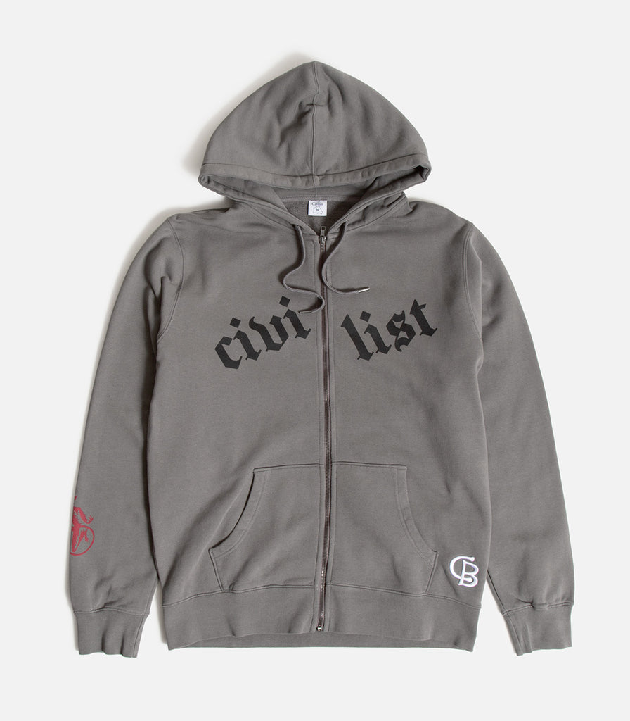Civilist Degree Zip Up Hooded Sweatshirt