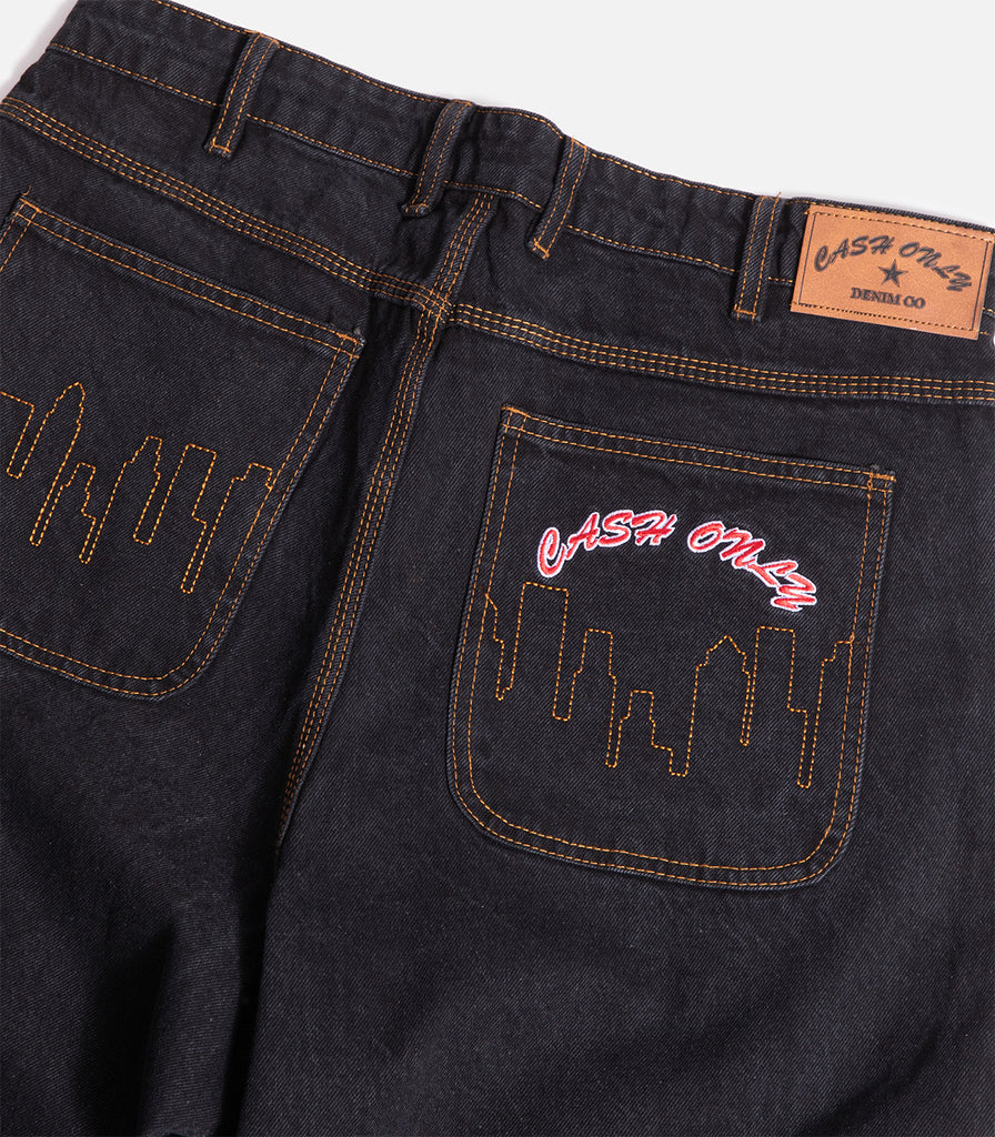 Cash Only Logo Baggy Denim Jeans