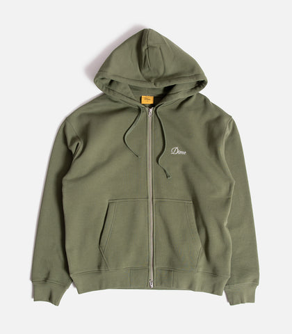 Dime Cursive Zip Up Hooded Sweatshirt