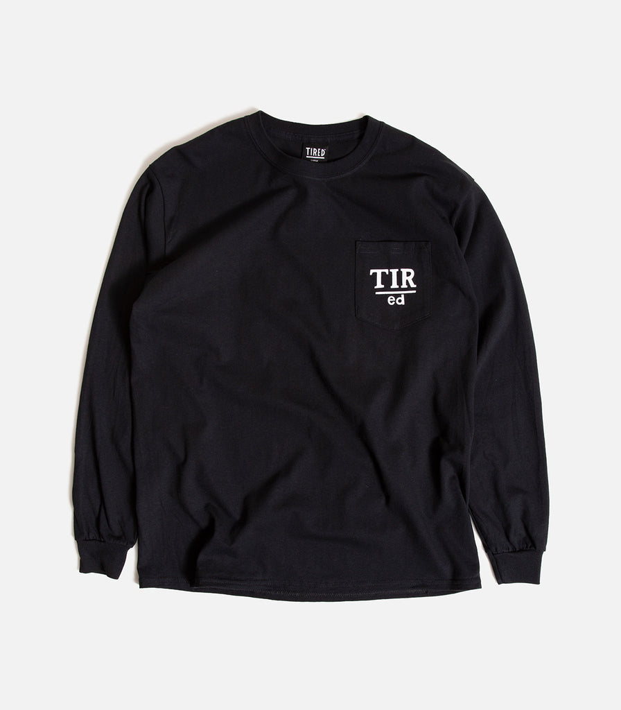 Tired Broken Key Long Sleeve Pocket T-Shirt